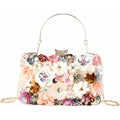 Women Clutches Flower Evening Handbag Chain Strap Shoulder Bag