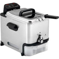 T-fal 3.5L Stainless Steel Deep Fryer with Basket for Home Use, 1700W, Deep Fryer with Oil Filtration, Temp Control, Digital Timer