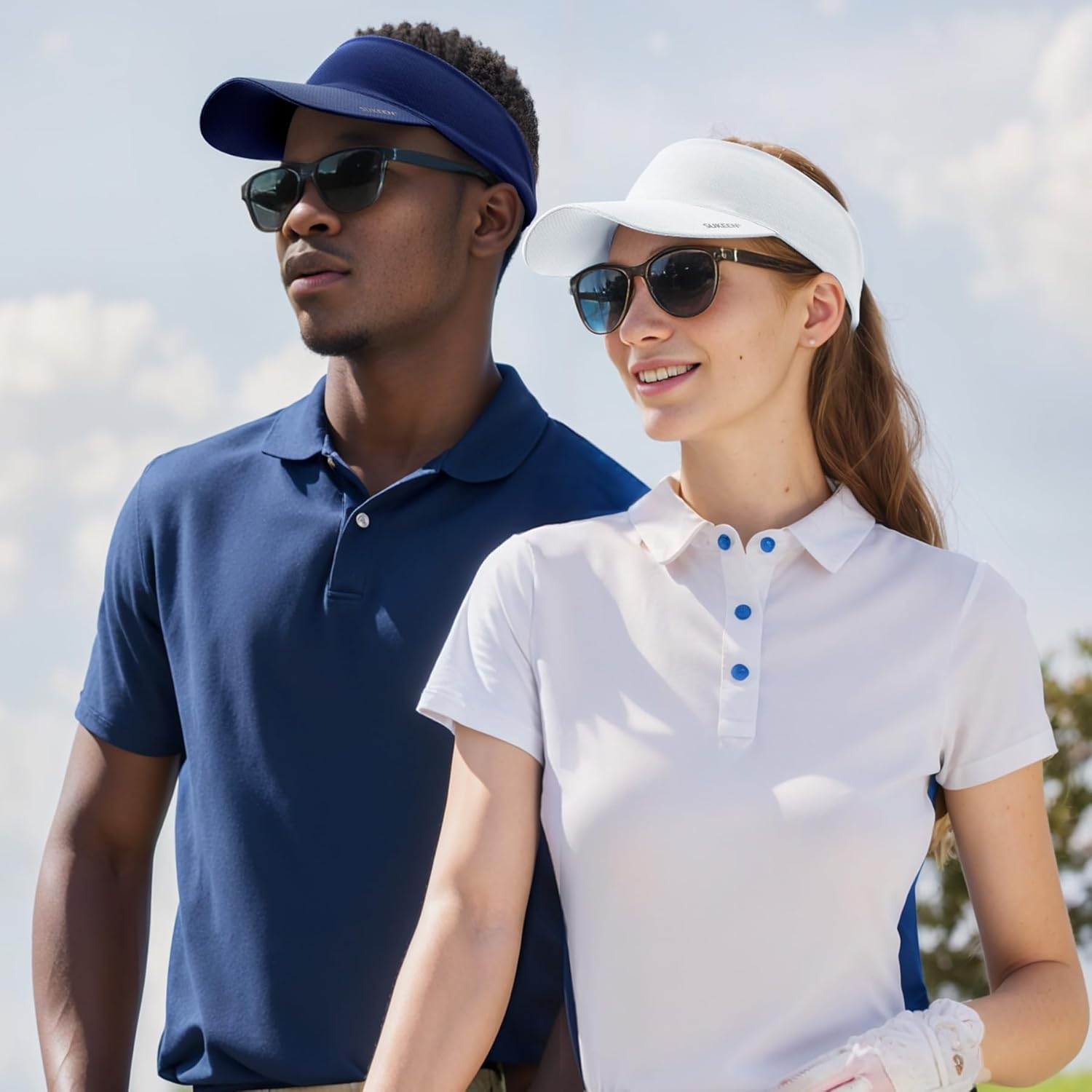 Sukeen Cooling Stretchy Visor Free Size Cool Hat with UV Protection Brim Peak Vizor for Golf,Tennis,Cycling,Running