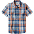 Dubinik® Mens Short Sleeve Button Down Shirts Plaid Casual Western Style Shirt 2 Pocket Lightweight Breathable Regular Fit