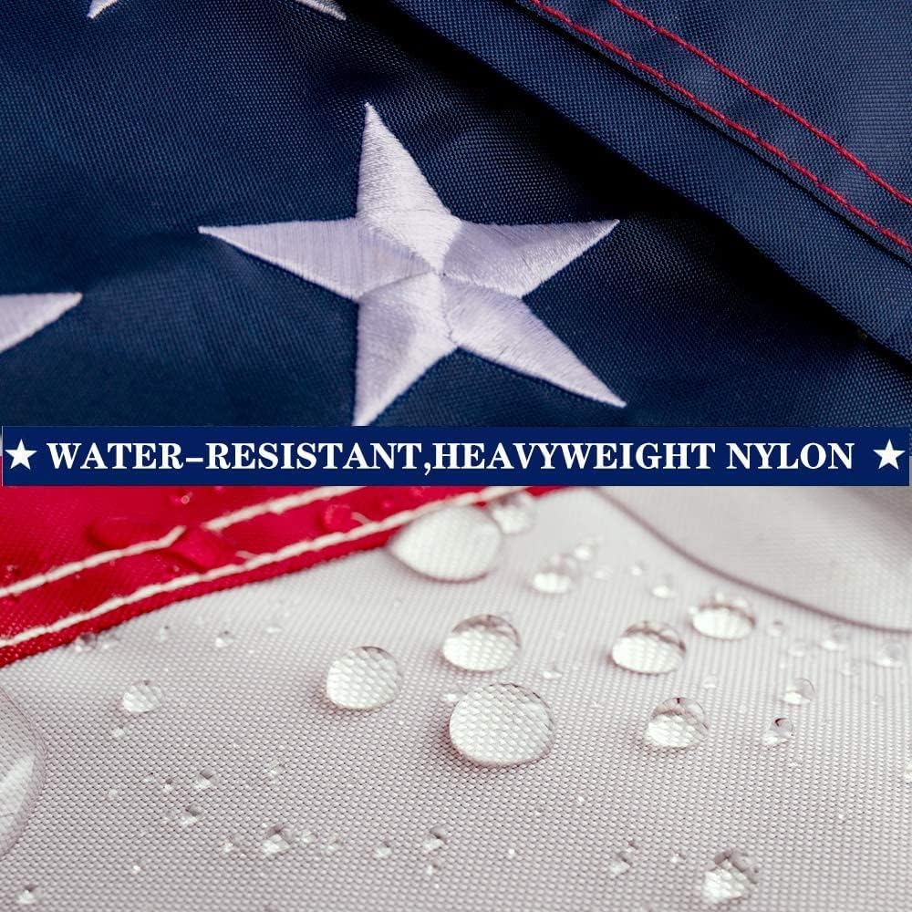 American Flag Pole Sleeve 2.5X4 Ft Banner Style-Embroidered Stars,Sewn Stripes,Uv Protected,Heavy Duty Durable Nylon Usa Us Outdoor Indoor Flags (Pole Not Included)