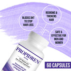 Propidren Dht Blocker & Hair Growth Pills To Stop Hair Loss And Regrow Hair | Prevents Hair Loss
