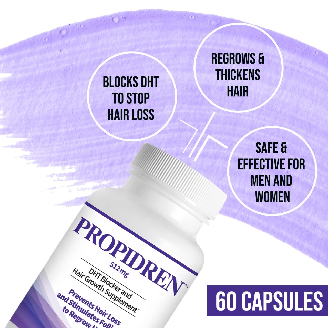Propidren Dht Blocker & Hair Growth Pills To Stop Hair Loss And Regrow Hair | Prevents Hair Loss