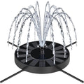 Solar Fountain Pump With Spray Height Adjustment, Upgrade Glass Solar Bird Bath Fountains With 6 Nozzles, Outdoor Solar Water Fountain Pump For Bird Bath, Garden, Pool, Pond