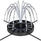 Solar Fountain Pump With Spray Height Adjustment, Upgrade Glass Solar Bird Bath Fountains With 6 Nozzles, Outdoor Solar Water Fountain Pump For Bird Bath, Garden, Pool, Pond