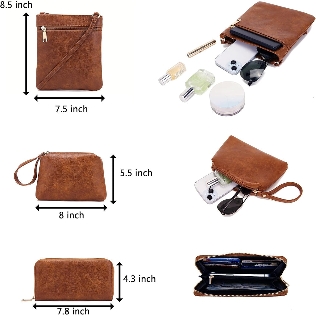 Purses For Women Handbags And Wallet Set Large Hobo Crossbody Bag Ladies Purse Totes 4 Pcs | And Wallet Set