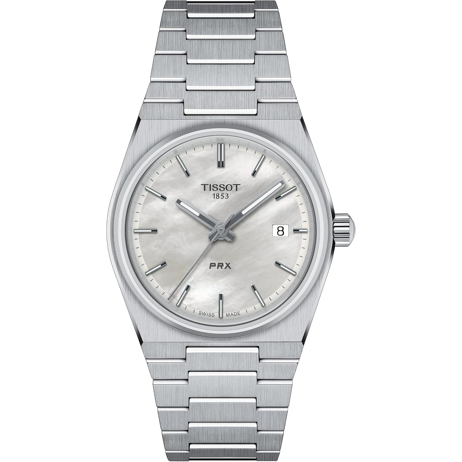 Tissot Unisex Tissot Prx 35Mm Quartz Watches, Grey, Stainless Steel, 11 (T1372101111100)
