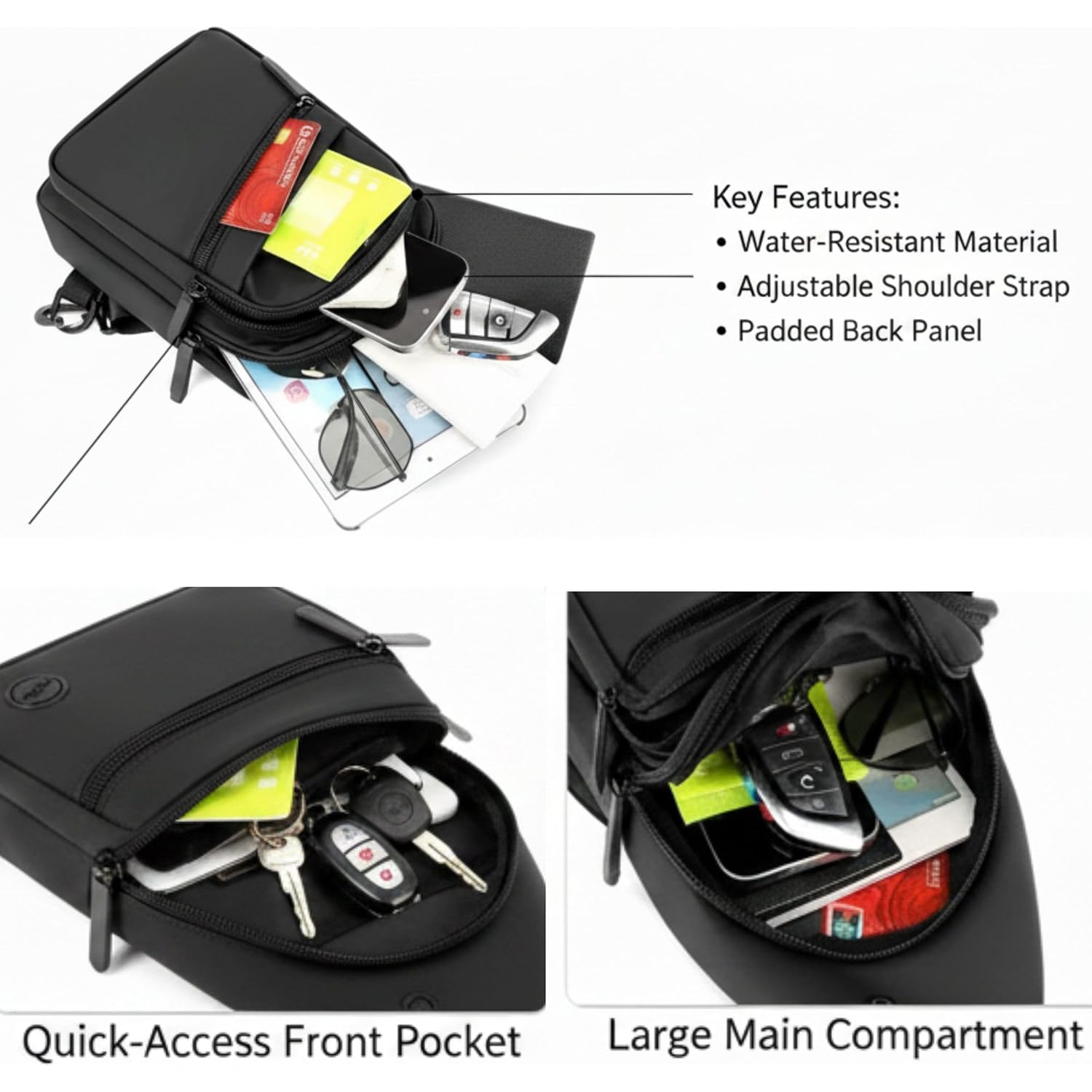 Crossbody Bags For Women Men Trendy Sling Bag Backpack Casual Chest Bag With Convertible Shoulder Strap