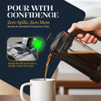 Espro Light P3 French Press Coffee Maker – Patented Double Micro-Filter For Grit-Free Brew, Heat Resistant Thicker Borosilicate Glass Coffee Press – (Black, 32 Oz)