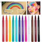 Bestland 12 Colors Matte Liquid Eyeliner Set Rainbow Colorful Neon Eyeliner Pencil Pigmented Waterproof Smudgeproof Long Lasting Gel Eye Liner Christmas Makeup Gift Kit For Women (Set E)