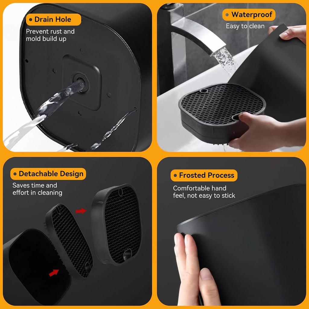 Ninonly Knife Block Without Knives 2 In 1 Universal Square Knife Holder For Kitchen With Scissors Slot Space Saving Detachable Kitchen Knife Storage