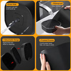 Ninonly Knife Block Without Knives 2 In 1 Universal Square Knife Holder For Kitchen With Scissors Slot Space Saving Detachable Kitchen Knife Storage