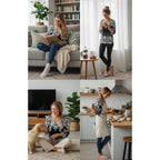 Womens Tops Dressy Casual Pleated Button Neck Summer Blouses 3/4 Flared Sleeve Fall Shirts