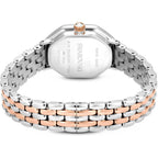 Swarovski Dextera Octagon Watch, Swiss Made, Metal Bracelet, Silver Tone, Rose Gold-Tone Finish