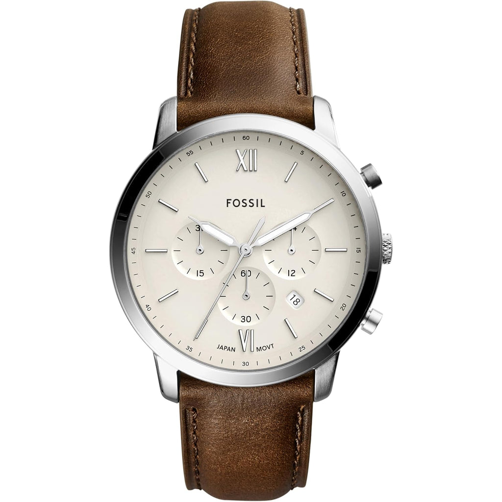 Fossil Men'S Watch, Neutra Quartz Stainless Steel Chronograph Watch For Men