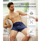 Bamboo Cool Men'S Boxer Short Soft And Breathable Knit Boxers For Men Moisture-Wicking Underwear With Button Fly