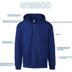Gildan Unisex-Adult Fleece Zip Hoodie Sweatshirt, Style G18600, Multipack