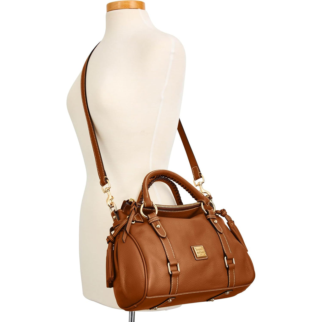 Dooney & Bourke Satchel Bags For Women, Pebble Grain Leather Handbag With Adjustable Shoulder Strap