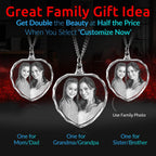 ArtPix 3D Crystal Photo, Personalized Necklace Gift, Custom Mothers Day Gifts for Mom, Women, Wife