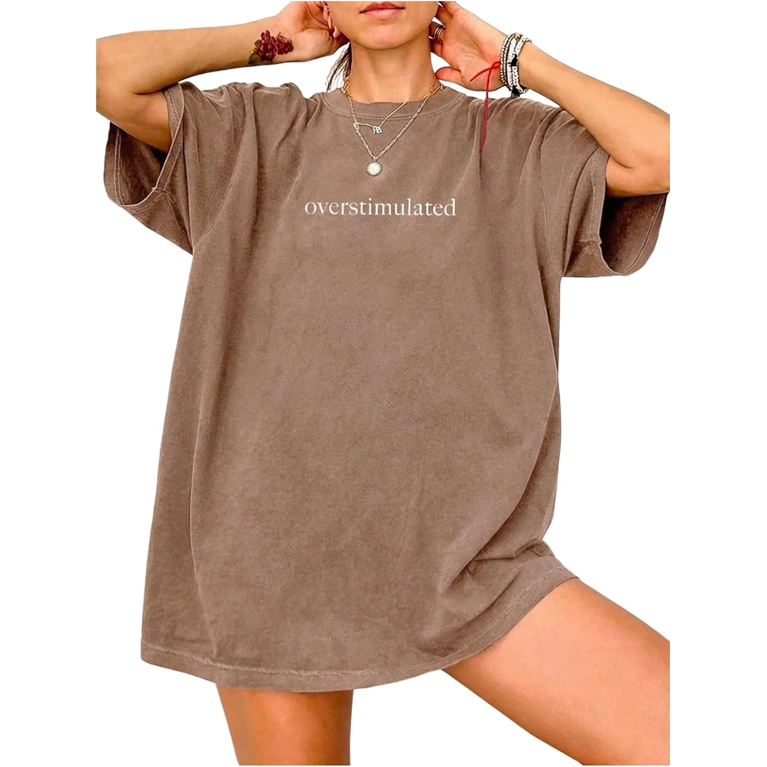 Soly Hux Women'S Letter Print Graphic Tees Crew Neck Short Sleeve Oversized T Shirt Vintage Summer Tops