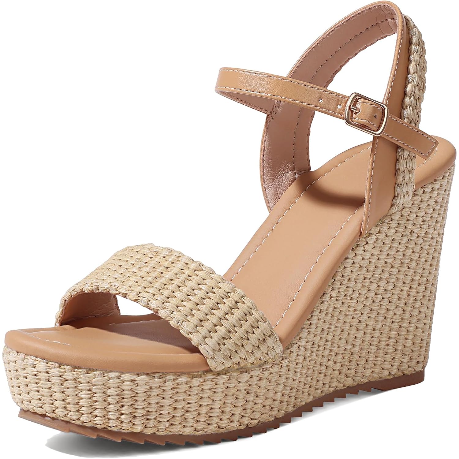 Mikarka Women'S Espadrille Wedge Sandals: Ankle Strap Platform Open Toe Wedges - Stylish High Heel Dressy Summer Wedges For Women, Inspired By Espadrilles