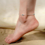 Bheop Ankle Bracelets for Women 14K Gold Silver Plated Anklets for Women Waterproof Boho Evil Eye Pearl Charm Pendant Beaded Foot Chain Adjustable Dainty Summer Beach Jewelry Set Gifts Non Tarnish