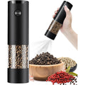 Electric Pepper Or Salt Grinder,Adjustable Coarseness Salt & Pepper Mill,With Led Light,Easy To Clean,Battery Powered,One Handed Operation,Kitchen Essential（1 Pack/Black）