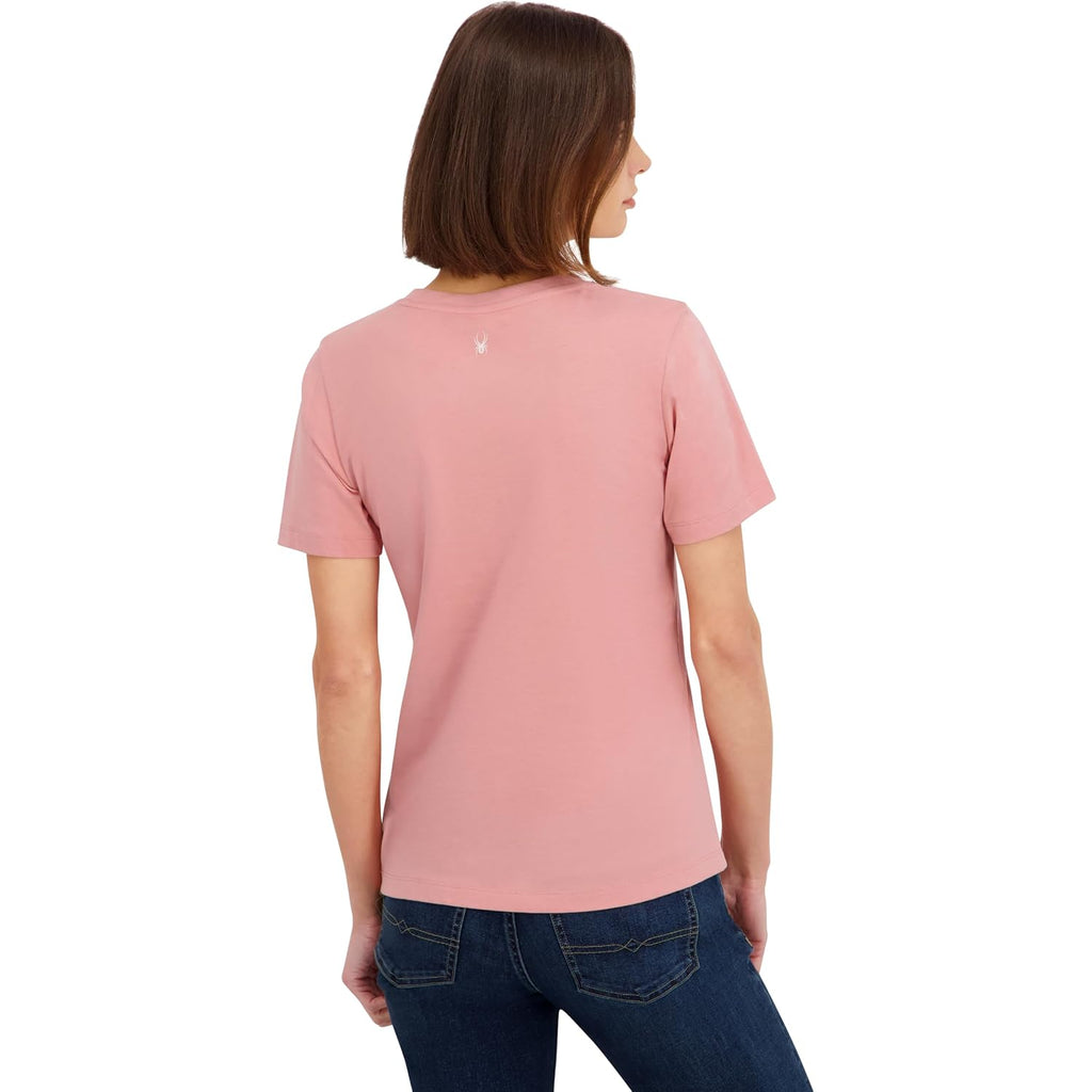 Spyder Women's Floral Wordmark Logo Graphic Short Sleeve Tee T-Shirt