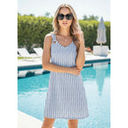 Etcyy Summer Dresses For Women 2026 Vacation Beach Cover Ups Swimsuit Sleeveless Sundresses Casual Loose Tank Sun Dresses