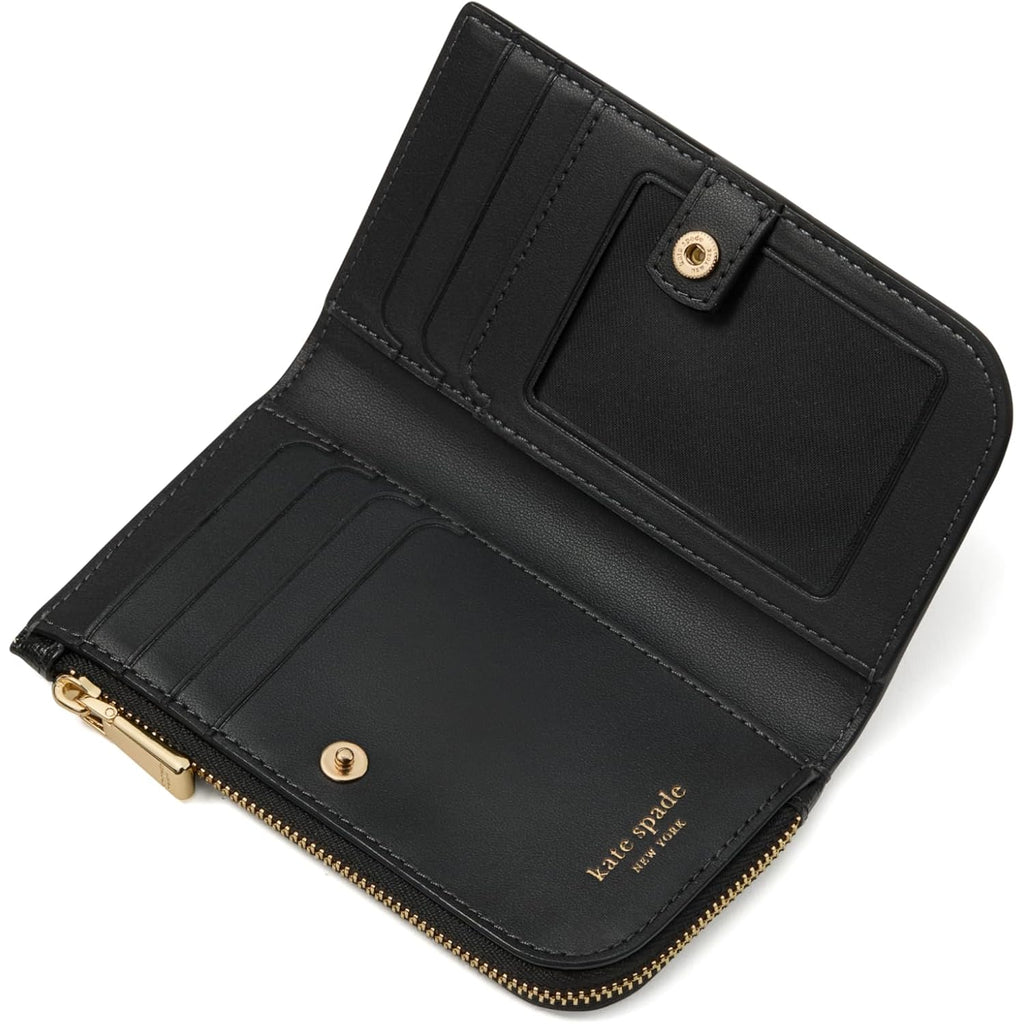 kate spade new york Devin I Love You Script Embossed Leather Small Slim Bifold Wallet
