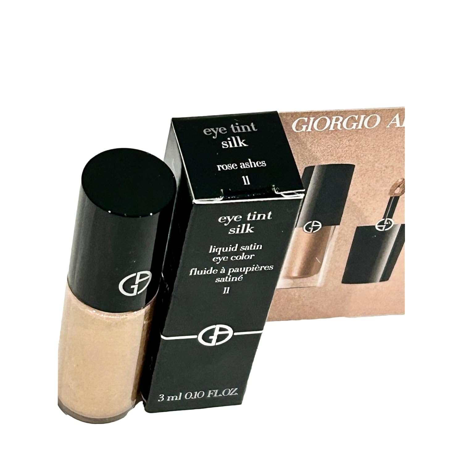 Giorgio Armani Mini Eye Tint Silk Liquid Satin Eye Color Rose Ashes # 11-3 Ml / 0.10 Fl Oz (Small)