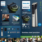 Philips Multigroom 7000 Series 21 Piece Beard Trimmer for Men, Hair & Body Grooming Kit, Precision Trimming Comb with Self-Sharpening Steel Blades, All-in-one Trimmer, Water Resistant