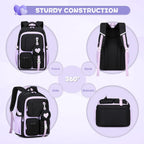 Girls Backpack, Kids Backpack For Girls, School Bag For Primary Elementary Teenage, Middle School Students Bookbag
