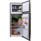 Frigidaire, 2 Door Apartment Size Refrigerator/Freezer Combo, 7.5 Cu Ft, Platinum Series, Stainless, 23" D X 21.5" W X 55.5" H