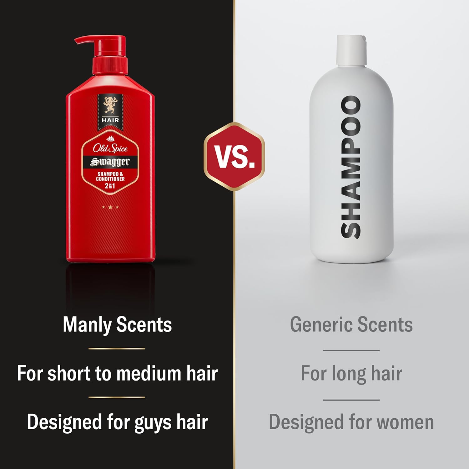 Old Spice Mens 2-in-1 Shampoo and Conditioner, Swagger, Cedarwood Lime Scent, For All Hair Types, Healthier, Fuller, Moisturized Looking Hair, Barbershop Quality, Remove Dirt & Oil, 21.9 fl oz