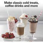 Hamilton Beach Drinkmaster Electric Drink Mixer, Retro Milkshake Maker & Milk Frother, 2 Speeds, Extra-Large 28 Oz. Stainless Steel Cup, Classic Chrome