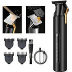 Hair Trimmer For Men,Professional Barber Trimmer,Cordless T-Blade Hair Clippers Precision Edgers T Liners Rechargeable Beard Trimmer,Waterproof Haircut Kit,Long-Lasting Battery