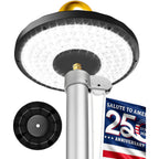Solar Flag Pole Light For American Flag, 132 Led Solar Flagpole Light With 2600Mah Battery For 15-25 Ft Flagpoles, Dusk To Dawn Auto On/Off, 3 Brightness Modes, Ip65 Waterproof Outdoor Flag Light