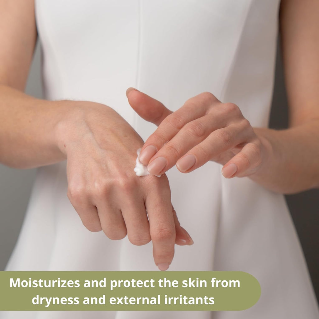 Hand Cream for Dry Cracked Hands-Shea Butter & Jojoba Oil-Moisturizing Lotion for Extremely Dry Skin, Fingertip & Cuticle Care-Vitamin E & Panthenol-For Women & Men-Airless Pump Bottle