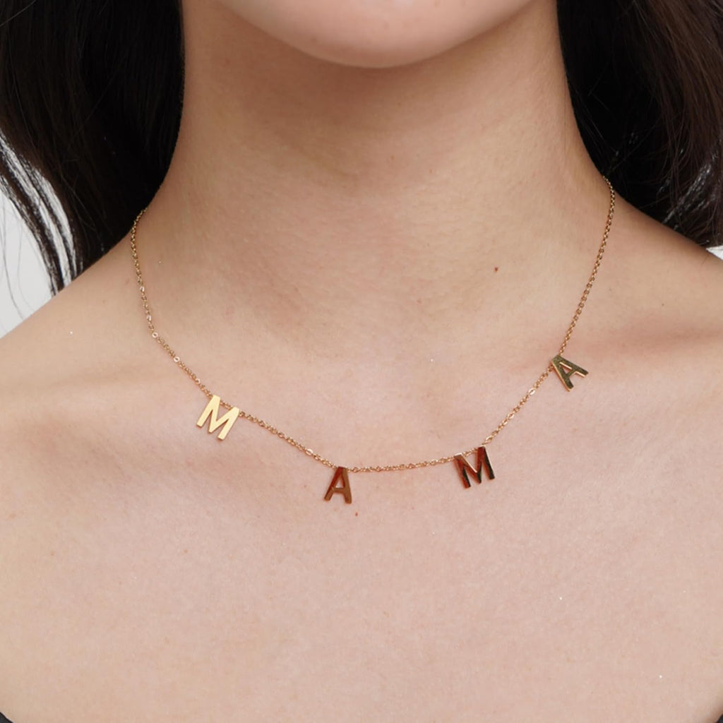 SmileBelle Necklaces for Women as First Mothers Day Gifts, Mama Necklace as New Mom Gifts Gigi Necklace as Gigi Gift Mimi Necklaces as Gift for Mimi First Time Mommy Jewelry for Expecting Mother