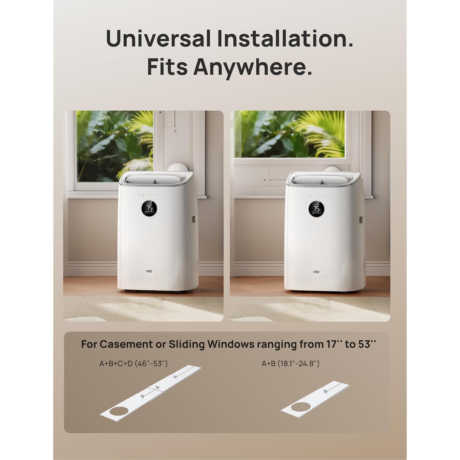 Dreo Portable Air Conditioner 318S, 8000 Btu Ashrae (5000 Btu Doe) Smart Ac Unit For Bedroom With Drainage-Free Cooling, Fan&Dehumidifier 3 In 1, App/Voice/Remote, Quiet Standing Ac For Room Indoors