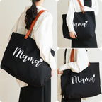 Lamyba New Mom Gifts, Mama Bag Tote with Makeup Bag, Cool Gifts for Mom to be/Expecting Mom