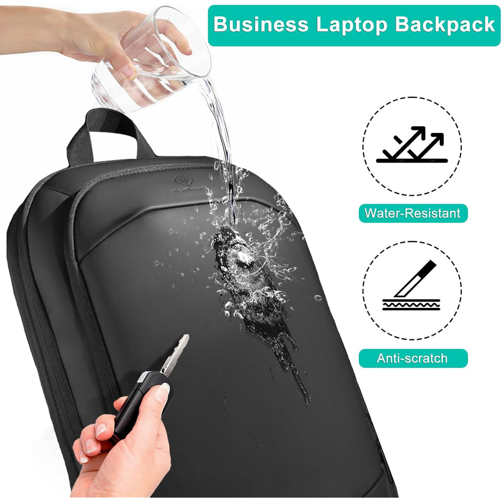 Hk Business Backpack For Men,Slim & Expandable Backpack For 17 Inch Laptop | Waterproof Travel Backpacks With Usb Charger,Anti-Theft Lightweight Large Work Computer Bag,College Backpack For Men Women