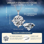 Beam & Bask Adult Daughter Necklace from Mom Dad, Birthday Wedding Graduation Pendant for Daughter from Mother Father, Silver Moissanite Jewelry for Her