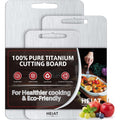 100% Pure Titanium Cutting Board Set Of 3, Titanium Cutting Boards For Kitchen,Double-Sided Chopping Boards For Raw & Cooked Food, Non-Toxic, Handles Included, Dishwasher Safe(M+L+Xl)