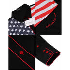 Coofandy Men'S American Flag Button Down Shirts Western Cowboy Shirt Slim Fit Patriotic Long Sleeve Shirt