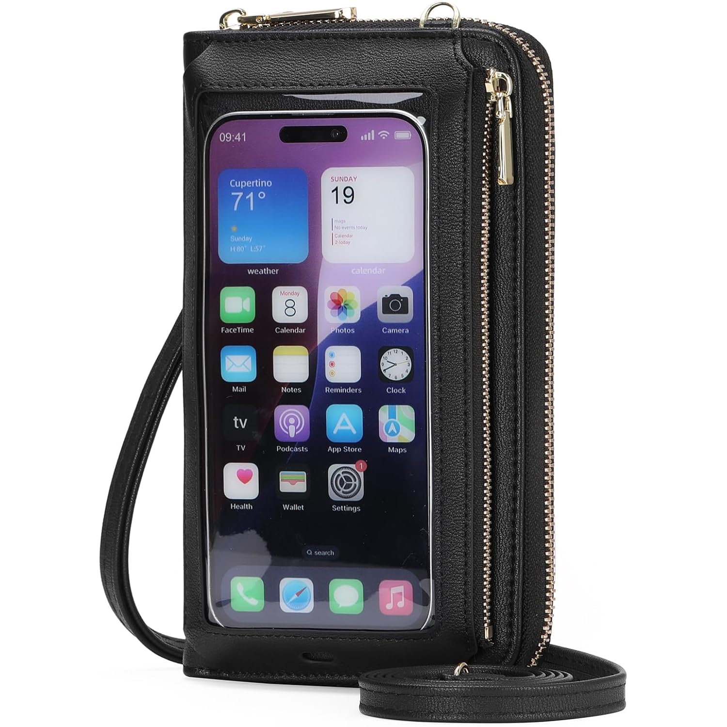 GOIACII Phone Purse Crossbody Bags for Women Small Travel Wallet Touch Screen RFID Blocking