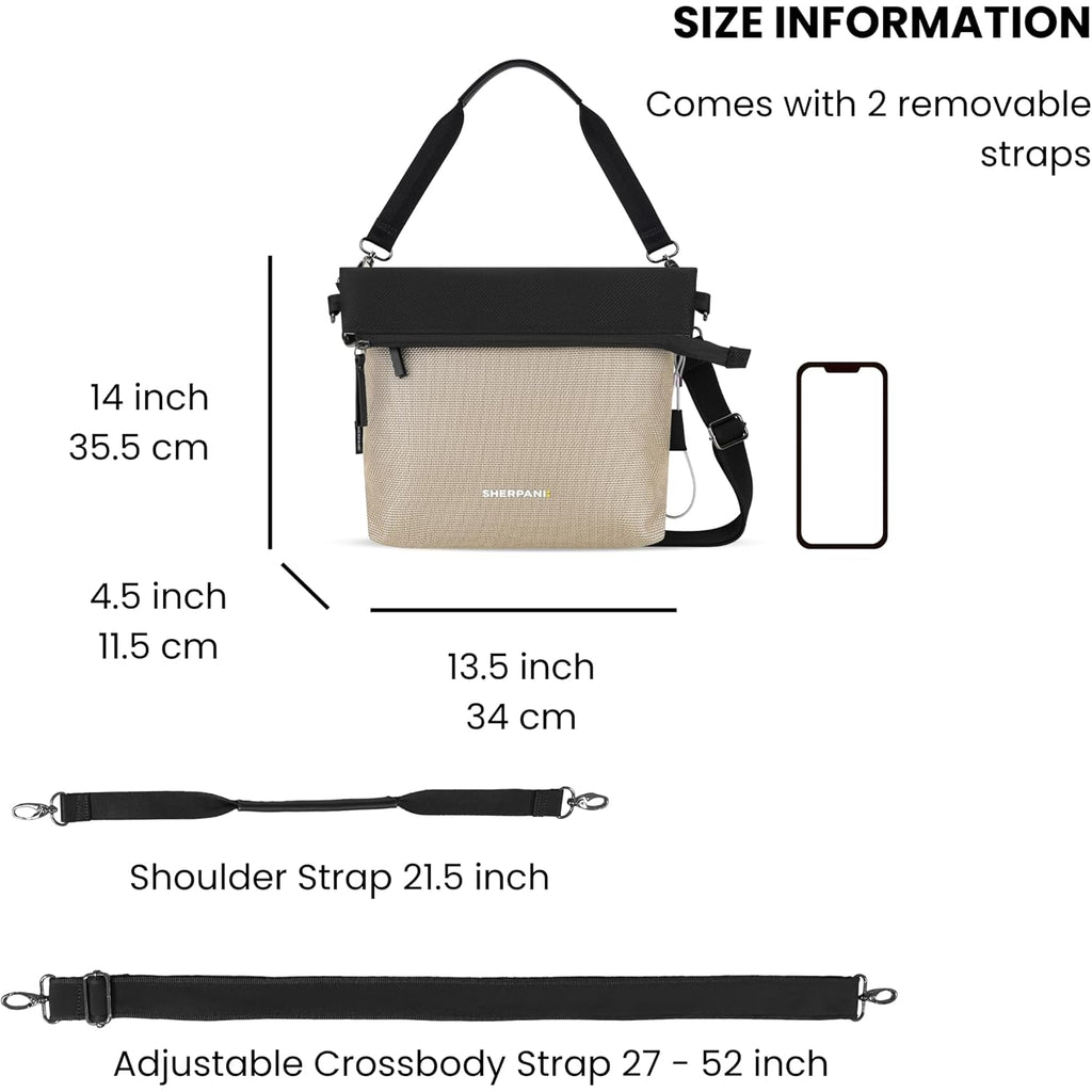 Sherpani Vale, Anti Theft Versatile Crossbody Bag, Fashion Tote Bag, Travel Shoulder Bag, Designer Handbag For Women