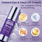 Instant Eye & Face Lift Cream - Rapid Under Eye Bags & Wrinkles Treatment, Dark Circles And Puffiness Remover For Women & Men, Temporary Firming & Tightening Face Cream - Wrinkle Filler 1Oz