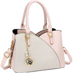 Kkxiu Triple Compartments Purses And Handbags For Women Fashion Ladies Satchel Shoulder Top Handle Bag